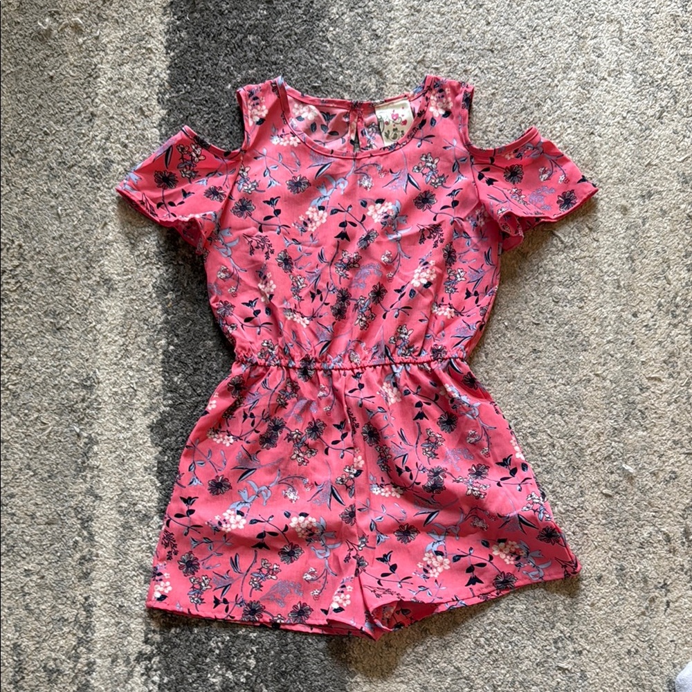 Floral Pink Kids Romper